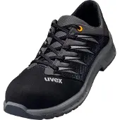 Uvex 69497, Heren, Volwassenen, Veiligheidsschoenen, Zwart, Grijs, ESD, S2, Vetergesp