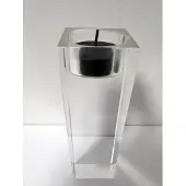 Boltze Waxine houder - Luxe - Glas- Sfeerlicht - 15x5x5cm- Helder