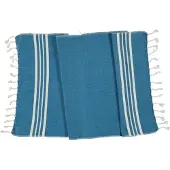 Lalay Kleine hamamdoek Krem Sultan petrol blue van Lalay