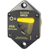 Blue Sea Systems 187 Series Thermal Circuit Breaker Switch 40a Zwart