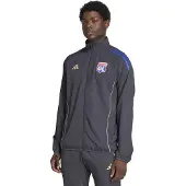 Adidas Olympique Lyon Presentatie Trainingsjack 2025-2026 Donkergrijs Goud Rood Blauw
