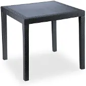 IPAE Progarden Tuintafel King 80x80cm Antraciet antraciet Kunststof Tafel