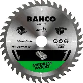 Bahco 40-tands Fijngetande Geharde Hardmetalen Cirkelzaagblad Voor Houtmaterialen 184 Mm