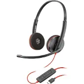 HP Poly BW C3220 USB-C HS +CC (Bedraad, USB-C), Kantoorheadset, Zwart