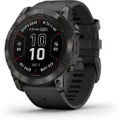 Garmin - Fenix 7X Pro Sapphire Solar Edition W/ Black Band