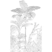 Living Walls The Wall II - Zwart - Palmen - 392141