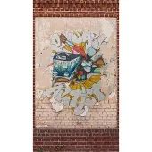 Living Walls The Wall II - Bruin - Stenen Muur - 392401