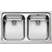 Smeg SP792-2, Inbouwspoelbak, Rechthoekig, Roestvrij staal, Roestvrij staal, 2 kommen, 340 x 400 mm