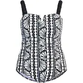 Ulla Popken Badpak zwart / offwhite