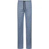 Mey Pyjamabroek 'Round Geo' lichtblauw / donkergrijs / wit
