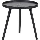 Woood Mesa Bijzettafel M - Hout - Zwart - 45x45x45