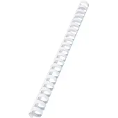 GBC inbindruggen, plastic, Ø 19 mm, 100 stuks, wit