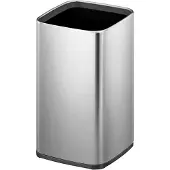 EKO - Laguna afvalbak Open Top 12 liter - Stainless Steel Plastic - mat RVS - Prullenbak
