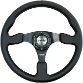 Simoni Racing Sportstuur Defender 350mm - Zwart Eco-Leder