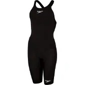 Speedo Fastskin Lzr Ignite Kneeskin Open Back Competition Swimsuit Zwart UK 24 Vrouw