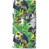 Good Morning Kinder Strandlaken Velours Goaltime 75x150cm - green