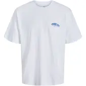 Jack & Jones JUNIOR T-shirt wit Jongens Katoen Ronde hals Backprint - maat 140