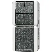 JUNG 875W - Schakelaar met sleutelbediening - Zwart - Wit - 250 V - 10 Hz - 75 mm - 58 mm