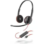 Poly Blackwire C3220 USB-C enkelvoudig (Bedraad, USB-C), Kantoorheadset, Zwart