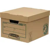 BANKERS BOX Opbergdozen Earth Serie - 100 % gerecycled karton - dubbele verstevigde bodem - 10 stuks