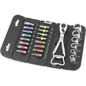 AOK 23 Delige Professionele 1/4 inch Doppenset en Bitset met Ratel in handige Opbergetui
