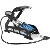 HBM professionele voetpomp met dubbele cilinder en manometer 9 bar
