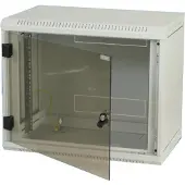 Malmbergs Delta B4S 19" Rack Wall-mount 9U/400 glass door Wandrek 30kg Grijs rack
