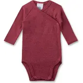 Sanetta - Kid's Wrapover Body 1/1 Wool - Merino-ondergoed 56/62, rood