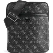 GUESS Schoudertas 'MILANO CROSSBODY FLAT' antraciet / zwart