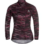 Odlo Fietsshirt Women Midlayer Full Zip Zeroweight Ceramiwarm Winetasting-S