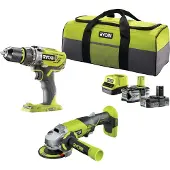 Ryobi 2-delig Combokit (incl. 1x 4.0Ah 1 x2.0Ah accu en lader) ONE 18V