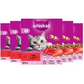 Whiskas Kattenbrokken - Adult 1+ Rund - doos 5x800g