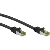 Goobay GHMT-gecertificeerde CAT 8.1 3m patchkabel, S/FTP (PiMF), zwart