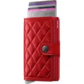 Secrid Unisex Miniwallet Emboss Diamond Red Maat: OS | Portemonnees Outlet | Unisex | Rood
