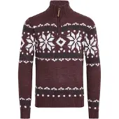 !Solid Trui 'Norwin' navy / wijnrood / wit