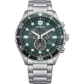 Citizen Analoog horloge groen / zilver