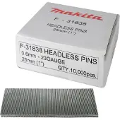 Makita spijkers, 0,6 x 35 mm, type F-31854, 10.000 stuks.