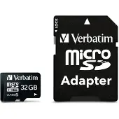 Verbatim 44083 microSDHC 32GB Klasse 10 UHS-I inclusief adapter