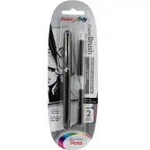 Pentel pack de 1 pinceau pocket brush stylo pinceau gfkp + 2 cartouches fp10 xgfkp fp10