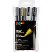 Posca PC-5M acrylmarkerset metallic (1,8 - 2,5 mm rond) 4 stuks