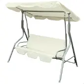 Aktive Garden Swing Seat 170x110x153 Cm Zilver