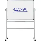 Viking Superior Kantelbaar whiteboard Vrijstaand Magnetisch Email Dubbelzijdig 120 (B) x 90 (H) cm