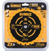 DeWalt Extreme - Cirkelzaagblad - 184mm x 16mm - 24T - Professional