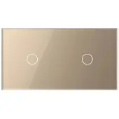 Livolo | Goud | 1+1 | Aan/Uit | Wisselschakelaar | Smart Home - Bekijk