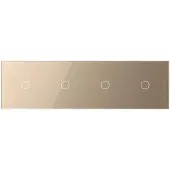 Livolo | Goud | 1+1+1+1 | Aan/Uit | Wisselschakelaar | Smart Home -