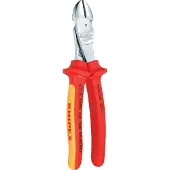 Knipex Zijsnijtang | 140 mm Lengte | Geïsoleerd | Meer-Componentengrepen | VDE-Getest | Verchroomd - 70 06 140 SB