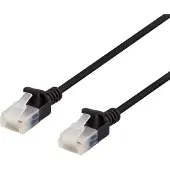 Deltaco U/UTP Cat6a patch cable slim 3.5mm diameter 5m black