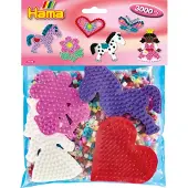 Hama Strijkkralen Paarden en Prinses met 4 Grondplaten 3000 Stuks