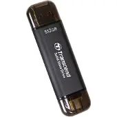 Transcend ESD310C – 512 GB Externe SSD harde schijf – USB-A 3.2 Gen 2, USB-C – Zwart