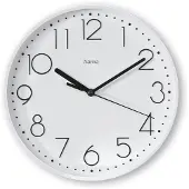 Hama Wandklok "Salina", Ø 22 cm, tikt niet, wit